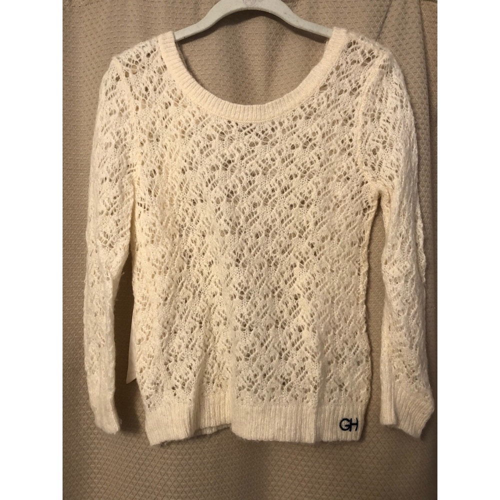 Cream bow neck sweater